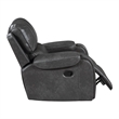 Dean Swivel Recliner Chair- Pillow Tufted Gray Faux Leather