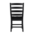 Reddy Side Chair Set of 2- Ladder Back Farmhouse Style- Black Wood