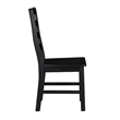 Reddy Side Chair Set of 2- Ladder Back Farmhouse Style- Black Wood