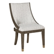 Greta Armchair Set of 2- Semi Deconstructed Gold Metal- Beige Fabric