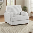 Witz Accent Armchair- Ribbed Texture Light Gray Corduroy Back