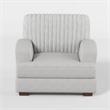 Witz Accent Armchair- Ribbed Texture Light Gray Corduroy Back