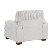 Witz Accent Armchair- Ribbed Texture Light Gray Corduroy Back