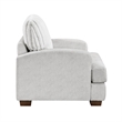 Witz Accent Armchair- Ribbed Texture Light Gray Corduroy Back