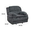 Rexy Manual Glider Reclining Chair- Textured Dark Gray Corduroy