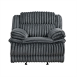 Rexy Manual Glider Reclining Chair- Textured Dark Gray Corduroy