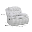 Rexy Manual Glider Recliner Chair- Textured Light Gray Corduroy