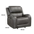 Patsy Manual Rocker Recliner Chair- Gray Polished Microfiber