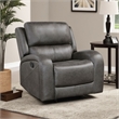 Patsy Manual Rocker Recliner Chair- Gray Polished Microfiber