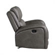 Patsy Manual Rocker Recliner Chair- Gray Polished Microfiber