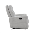 Lyns Manual Glider Recliner Armchair- Soft Gray Chenille- Solid Wood