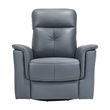 Briz Manual Swivel Glider Recliner Chair- Top Grain Leather Slate Gray