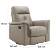 Briz Manual Swivel Recliner Chair- Top Grain Leather Latte Brown