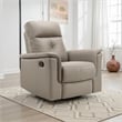 Briz Manual Swivel Recliner Chair- Top Grain Leather Latte Brown