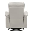 Briz Manual Swivel Recliner Chair- Top Grain Leather Silver Gray