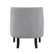Daisie Accent Armchair- Button Tufted Gray Chenille- Solid Wood