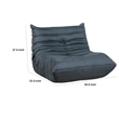 Revena Accent Floor Chair- Pleated Charcoal Gray Microfiber- Curved