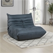 Revena Accent Floor Chair- Pleated Charcoal Gray Microfiber- Curved