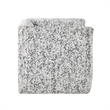 Swivel Armchair- Gray Jacquard Fabric- Foam Cushioning- Square Frame