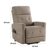 Woxo Power Lift Recliner Chair with Heat- Massage- Brown Microfiber