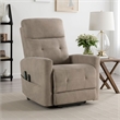 Woxo Power Lift Recliner Chair with Heat- Massage- Brown Microfiber
