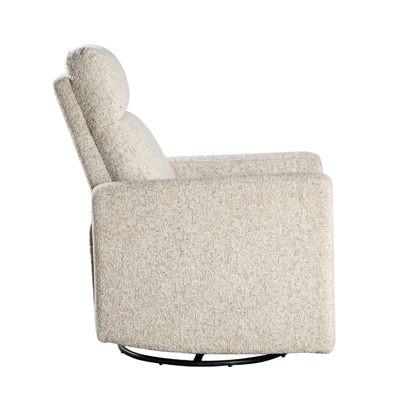 Yujo Recliner Chair- Manual- 30 Inch- Beige Chenille- 360 Swivel
