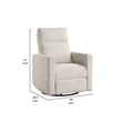 Yujo Recliner Chair- Manual- 30 Inch- Beige Chenille- 360 Swivel