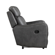 Gimo Manual Recliner Chair- Dark Gray Microfiber- 37 Inch