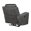 Gimo Power Recliner Chair- Dark Gray Microfiber- 37 Inch