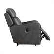 Gimo Power Recliner Chair- Dark Gray Microfiber- 37 Inch