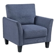 Xumo Sofa Armchair- Blue 34 Inch- Black Tapered Wood Legs