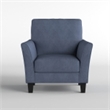 Xumo Sofa Armchair- Blue 34 Inch- Black Tapered Wood Legs