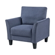 Xumo Sofa Armchair- Blue 34 Inch- Black Tapered Wood Legs