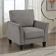 Xumo Sofa Armchair- Taupe Gray 34 Inch- Black Tapered Wood Legs