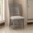 Trea 23 Inch Side Dining Chairs Set of 2- Ladder Back- Cushioned Seat