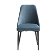 Gene 19 Inch Side Dining Chairs Set of 2- Tall Curved Back- Metal