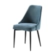 Gene 19 Inch Side Dining Chairs Set of 2- Tall Curved Back- Metal