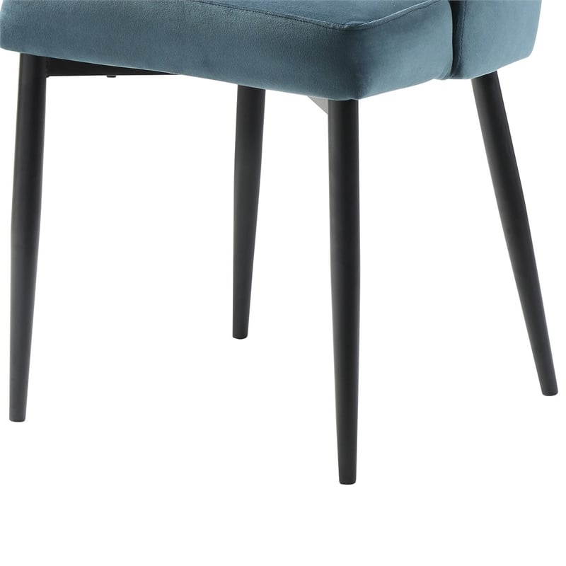 Gene 19 Inch Side Dining Chairs Set of 2- Tall Curved Back- Metal
