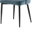 Gene 19 Inch Side Dining Chairs Set of 2- Tall Curved Back- Metal