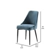 Gene 19 Inch Side Dining Chairs Set of 2- Tall Curved Back- Metal