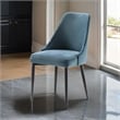 Gene 19 Inch Side Dining Chairs Set of 2- Tall Curved Back- Metal