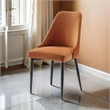 Gene 19 Inch Side Dining Chairs Set of Two- Tall Curved Back- Velvet