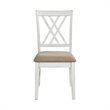 Hyna 19 Inch Side Dining Chairs Set of 2- X Cross Back- Khaki Seat