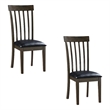 Kyn 18 Inch Side Dining Chairs Set of 2- Slatted Back- Padded Seat