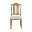 Tia 20 Inch Side Dining Chairs Set of 2- Open Slatted- Turned Feet