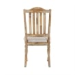 Tia 20 Inch Side Dining Chairs Set of 2- Open Slatted- Turned Feet