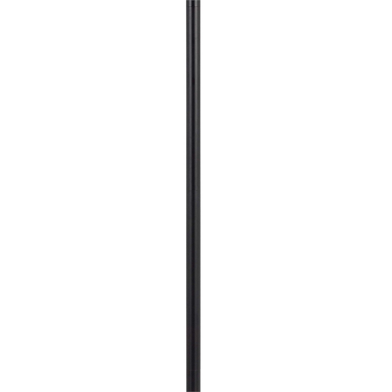 84 Inch Floor Lamp- 3 Tree Style White Drum Shades- Black Metal Finish