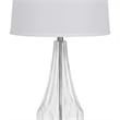 34 Inch Table Lamp Set of 2- White Drum Shade- Glass- Round Metal Base