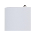 34 Inch Table Lamp Set of 2- White Shade- Glass Vase Shape and Metal Base