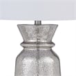 34 Inch Table Lamp Set of 2- White Shade- Glass Vase Shape and Metal Base